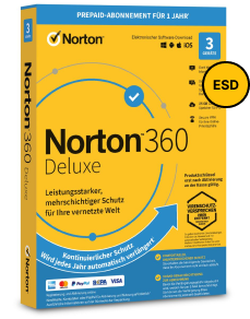 Norton 360 DELUXE 2022, 2023. 3 Geräte / 1 Jahr inkl. 25GB Cloud